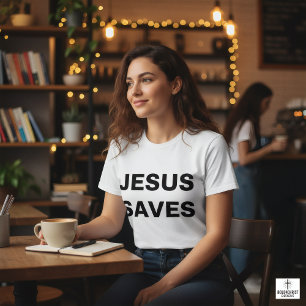 Jezus redt het Christelijke geloof T-shirt