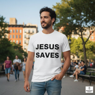 Jezus redt het Christelijke geloof T-shirt