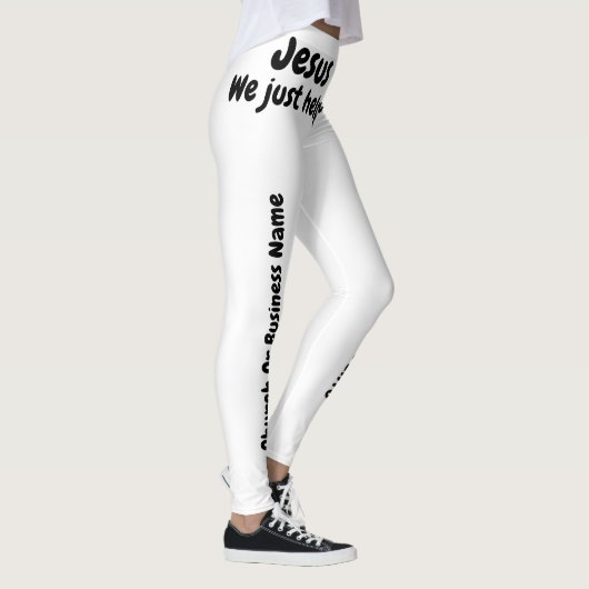 Jezus redt het, we helpen je hem te vinden leggings (Rechts)