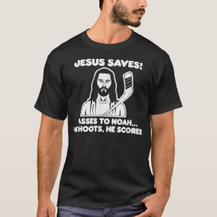 Jezus redt Hockey Shirt Funny Katholieke Christeli