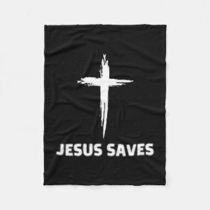 Jezus redt klein kruis enorm geloof 3 christus fleece deken