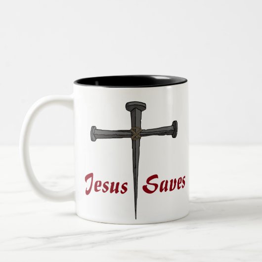 Jezus redt koffie Mok (Links)