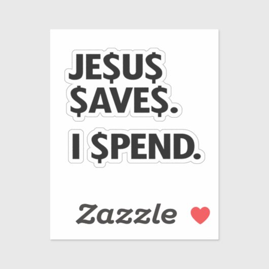 Jezus redt me T-Shirt Sticker (Vel)