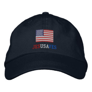 Jezus redt met Amerikaanse vlag Pet
