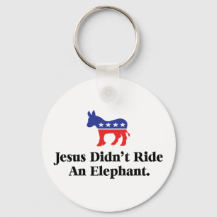 Jezus reed niet op een olifant - Democratische Par Sleutelhanger