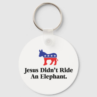 Jezus reed niet op een olifant - Democratische Par Sleutelhanger