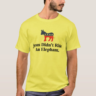 Jezus reed niet op een olifant - Democratische Par T-shirt