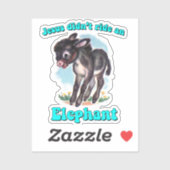 Jezus reed niet op een olifant sticker (Vel)