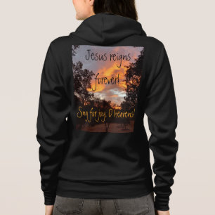 Jezus regeert voor altijd hoodie