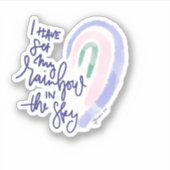 Jezus regenboogsticker genesis sticker (Voorkant)