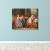 Jezus Rijdt de Merchants van de tempel Canvas Afdruk (Insitu (Houten vloer))