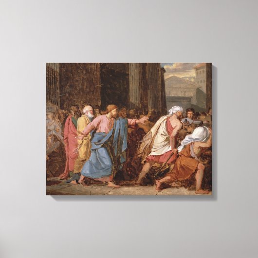 Jezus Rijdt de Merchants van de tempel Canvas Afdruk (Voorkant)