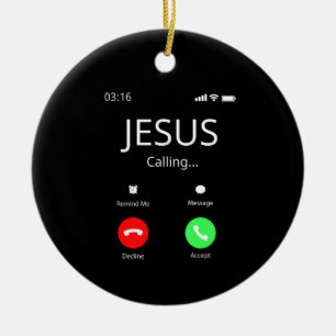 Jezus roept - Christelijk Keramisch Ornament
