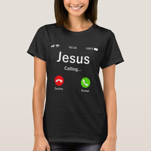 Jezus roept - Christelijk T-shirt (Voorkant)