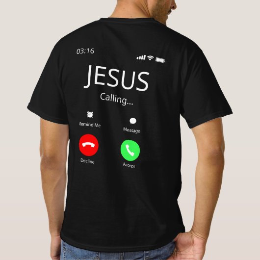 Jezus roept - Christelijk T-shirt (Achterkant)