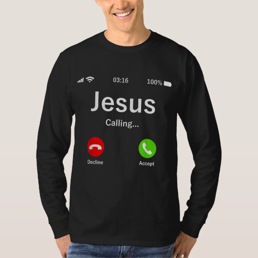 Jezus roept - Christelijk T-shirt (Voorkant)