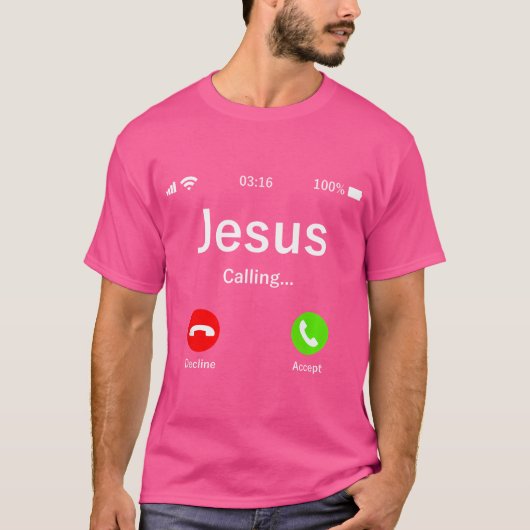 Jezus roept - Christelijk T-shirt (Voorkant)