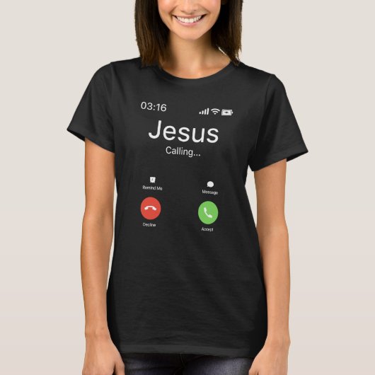 Jezus roept - Christelijk T-shirt (Voorkant)