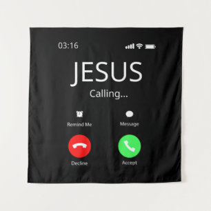 Jezus roept - Christelijk Wandkleed