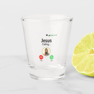 Jezus roept - grappige Christelijke religie & Gift Shot Glas