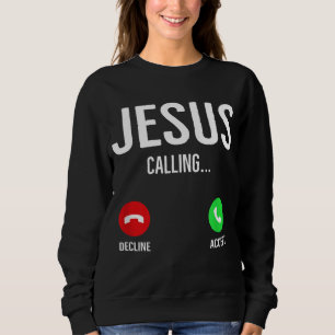 Jezus roept mobiele telefoon Christelijke nummers  Trui
