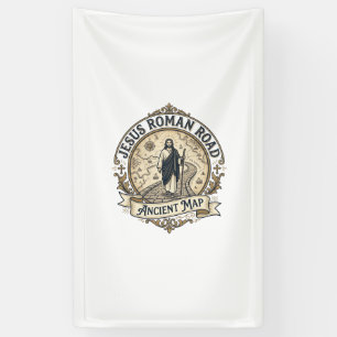 Jezus Romeinse Weg Oude Kaart Jezus Romeinse Weg O Spandoek