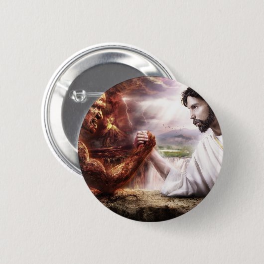 Jezus Ronde Button 5,7 Cm (Voorkant /achterkant)