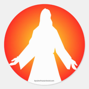 Jezus Ronde Sticker