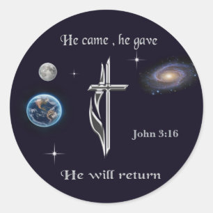 Jezus Ronde Sticker
