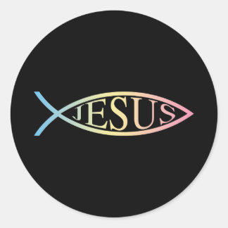 Jezus Ronde Sticker