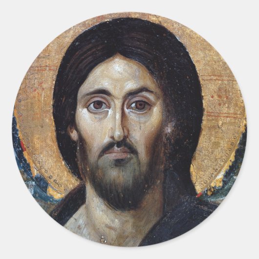 Jezus Ronde Sticker (Voorkant)