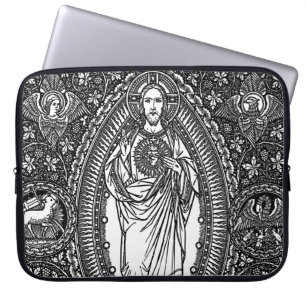 Jezus Sacred Heart laptophoes Laptop Sleeve