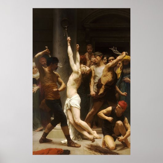 Jezus Scourging bij de pilaarpassie van Christus B Poster (Voorkant)