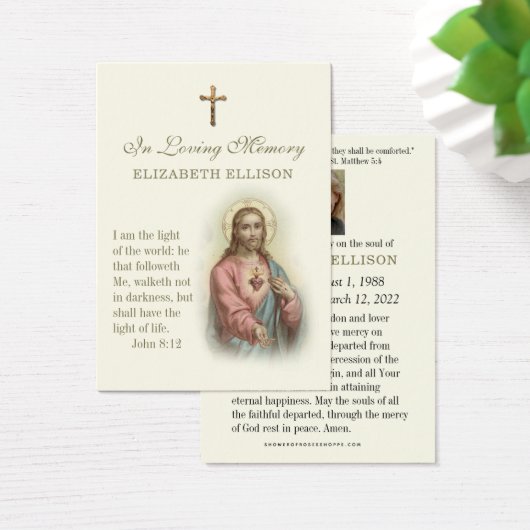  Jezus Scripts Funeral Prayer Kaart (Bureau)