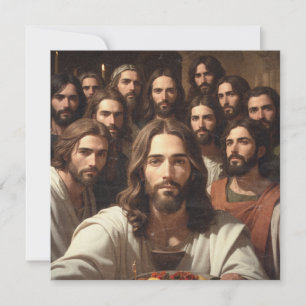 Jezus selfies met 12 discipelen kaart