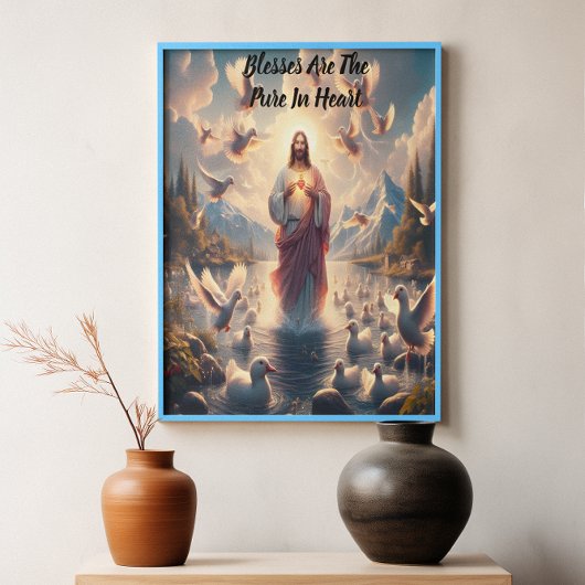 Jezus Serene hemel van eenden Poster