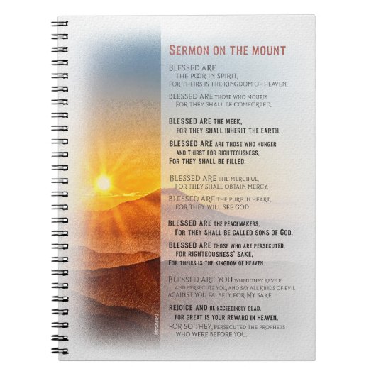 Jezus' Sermon op de berg - Matthew 5 Notitieboek (Voorkant)