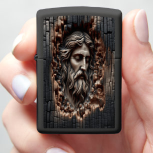 Jezus snijdt visioen uit verkoold hout