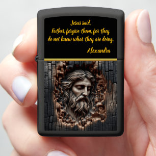 Jezus snijdt visioen uit verkoold hout