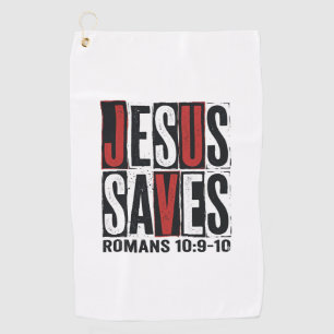 Jezus Spaart Romeinen 10_9 Christelijk Vintage T-s Golfhanddoek
