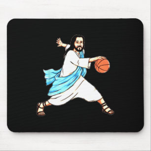 Jezus Spelen Basketbal Leuke Kerstmis Muismat