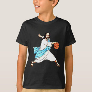 Jezus Spelen Basketbal Leuke Kerstmis T-shirt