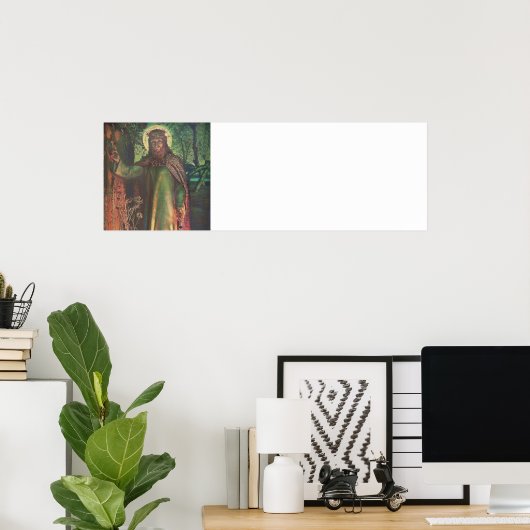 Jezus staat aan de deur en knoks poster (Thuiskantoor)