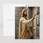 Jezus staat bij de verweerde deur briefkaart (Voorkant / Achterkant)
