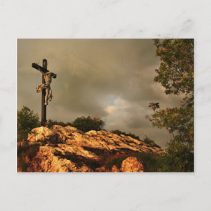 Jezus stierf aan het kruis briefkaart