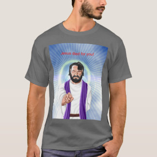 "Jezus stierf voor jou", darkt-shirt T-shirt