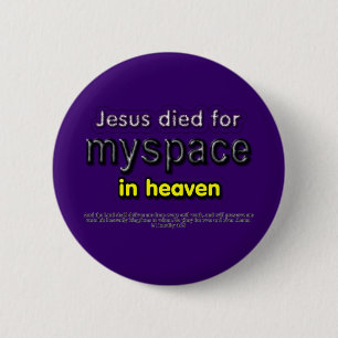 Jezus stierf voor mijn ruimte in de hemel ronde button 5,7 cm