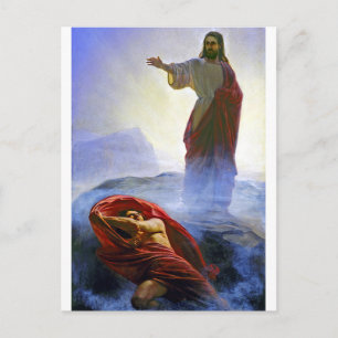 Jezus Temped door Carl Bloch Briefkaart