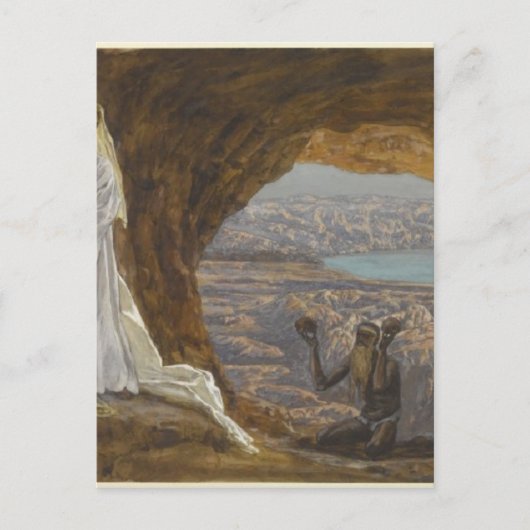 Jezus Tempted in Wilderness Briefkaart (Voorkant)
