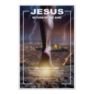 Jezus - Terugkeer voet op de Mt. van Olijven Perfect Poster